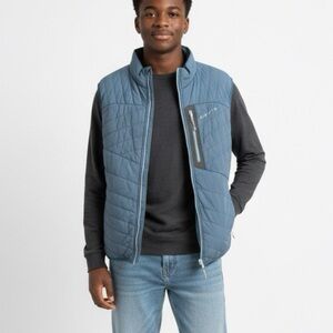 Golite Men's Quilted Gray/Blue Vest